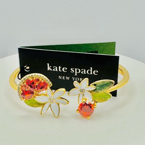 $129 KATE SPADE 🍊Sweet Citrus Hinge Cuff - Picture 3 of 5